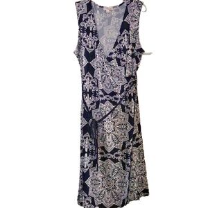 Misia Sleeveless V Neck Pullover  Dress Mandala Design NWT Sz L